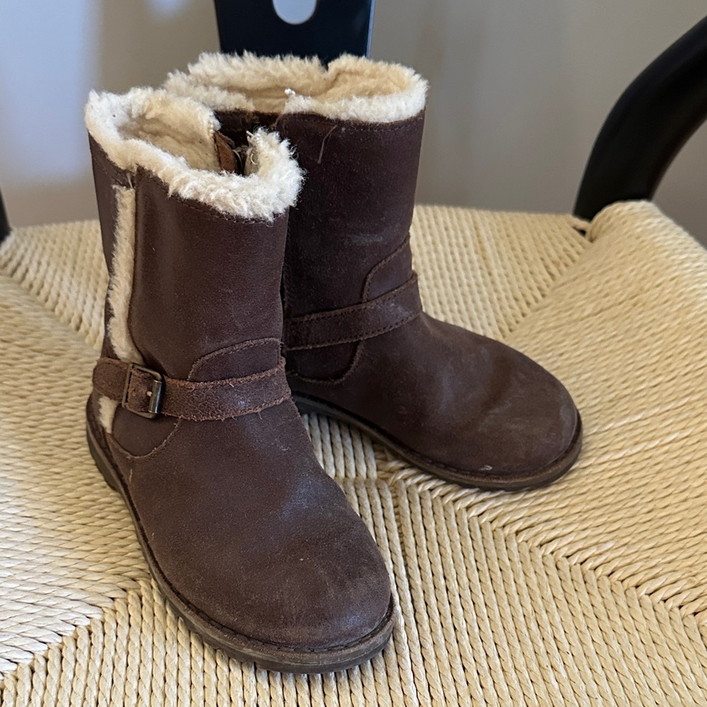 UGG Brown Kids Boots with Cream Lining
